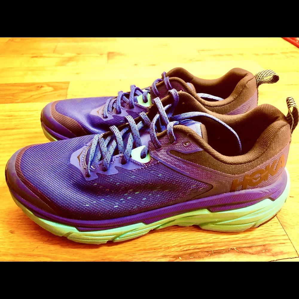 Men’s HOKA One One  road and trail shoes.  Size 9D.  Worn twice.